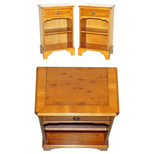 Pair vintage burr yew - of,