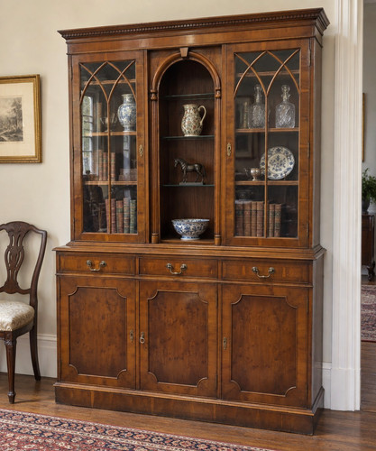 Large yew bookcase display - yew,