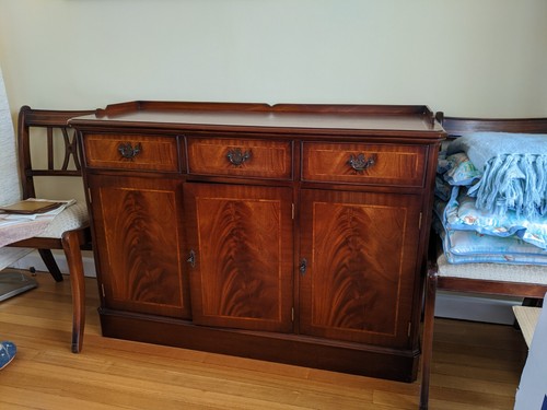 Mahogany three drawer - three, and